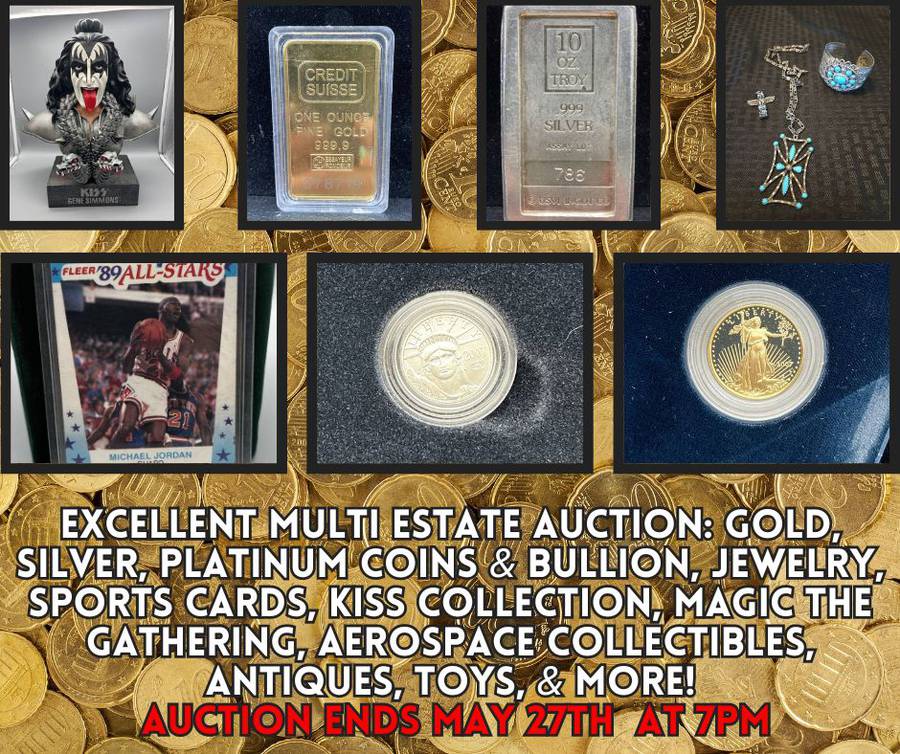 Montgomery County MO auction coins gold silver Jewlery sports cards MTG and more